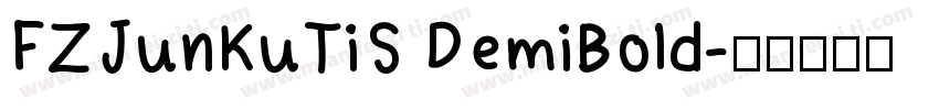FZJunKuTiS DemiBold字体转换